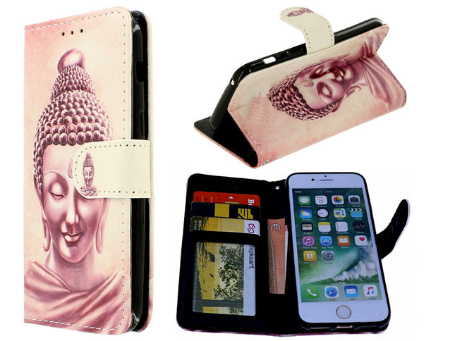 iPhone X / iPhone Xs hoesje Boeddha print hoesje - Buddah Wallet print case