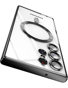 Samsung Galaxy S24 hoesje zwart Clear Magnetic Magsafe Lens Protection Case