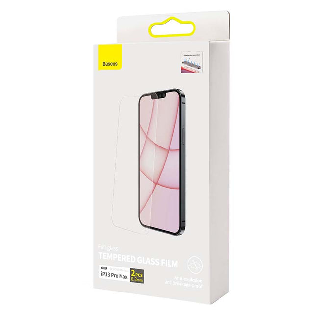 Baseus gehard glas 0,3 mm (6,7 inch) voor iPhone 13 Pro Max / iPhone 14 Plus (2 stuks)
