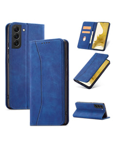 Samsung Galaxy S22 + (S22 Plus) hoesje boekcase blauw met ruimte voor pasjes