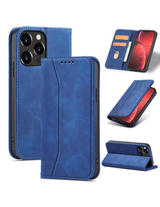 iPhone 14 Pro hoesje boekcase magneet blauw