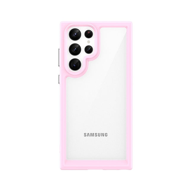 Samsung Galaxy S22 Ultra hoesje Outer Space Case Case roze