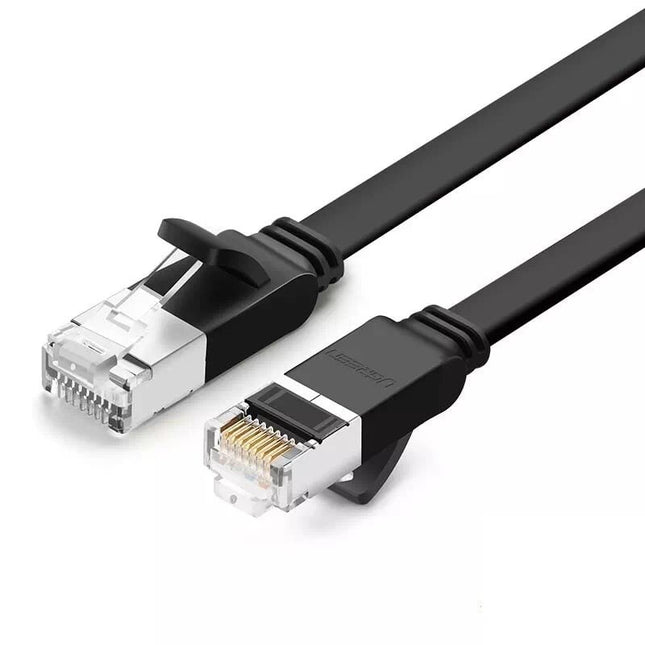 UGREEN Cat 6 UTP platte Ethernet RJ45 kabel puur koper 5m (zwart)