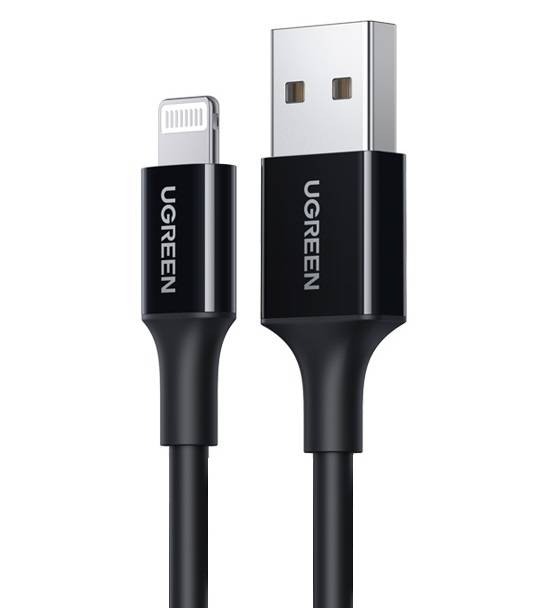 UGREEN MFi, 1m (zwart) USB naar Lightning Kabel Fast Charging