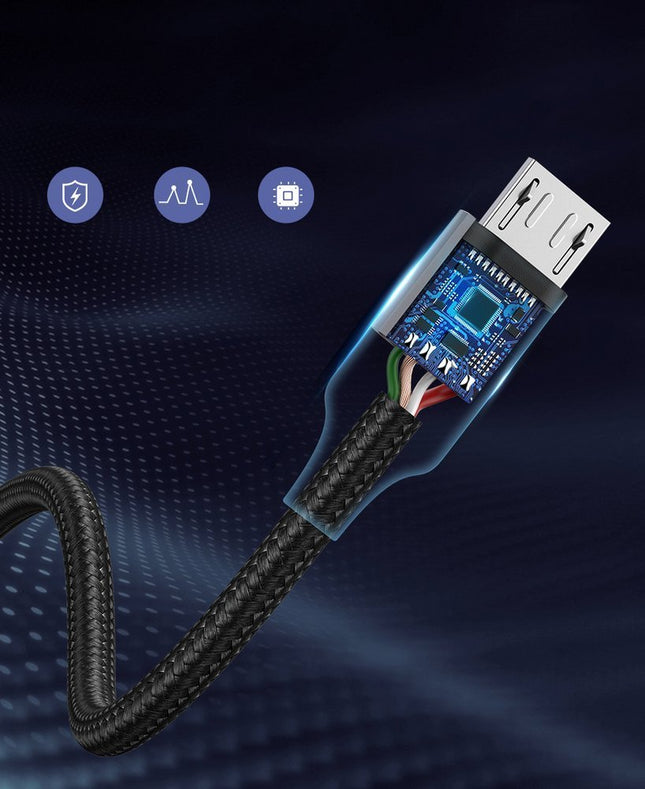 UGREEN micro-USB-kabel QC 3.0 2,4A 1,5m (zwart)