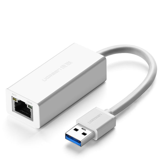Externe netwerkadapter RJ45 - USB 3.2 Gen 1 (1000 Mbps / 1 Gbps) Gigabit Ethernet wit