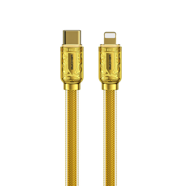 USB Type C - Lightning PD 20W 1m Gold WK Design Sakin Series Fast Charging / Data Cable  (WDC-163)