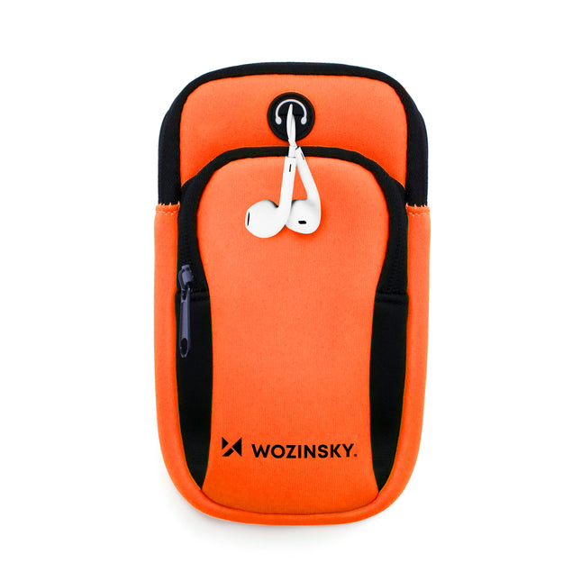 Wozinsky oranje universele smartphone hardloop Sportarmbanden Sport Armband tas