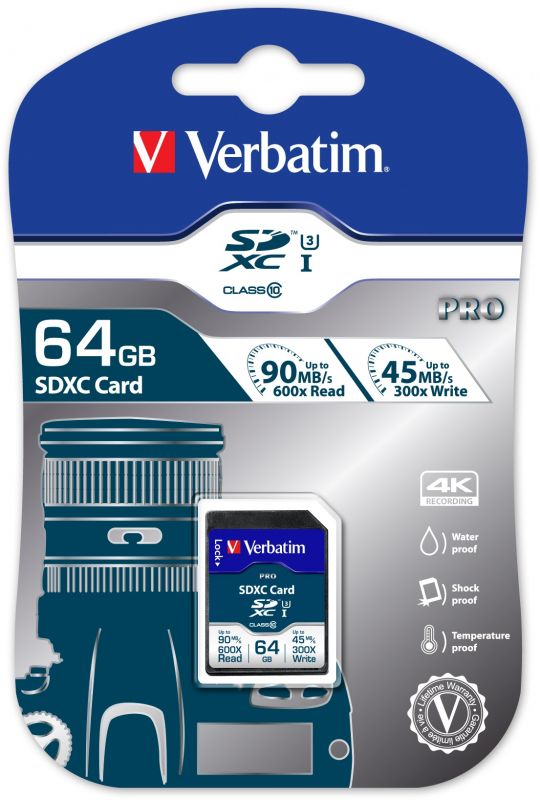 64GB SECURE DIGITAL CARD SDHC PRO UHS-3 64GB CLASS-10