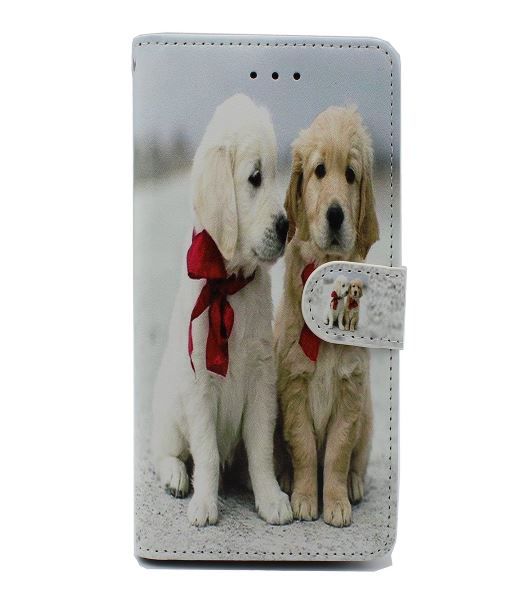 Huawei P20 hoesje Schattig honden opdruk- Wallet case booktype hondje printed