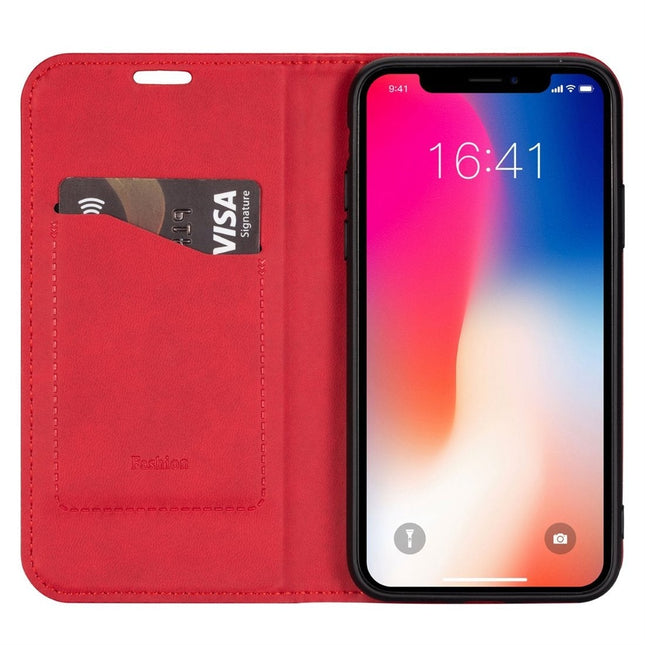 iPhone XS MAX Magnetic Book case Mapje - hoesje Rood