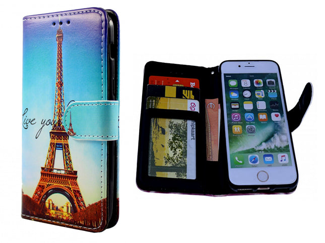 Huawei P10 Lite hoesje Parijs Eiffeltoren case - Wallet Case Eiffel tower Paris