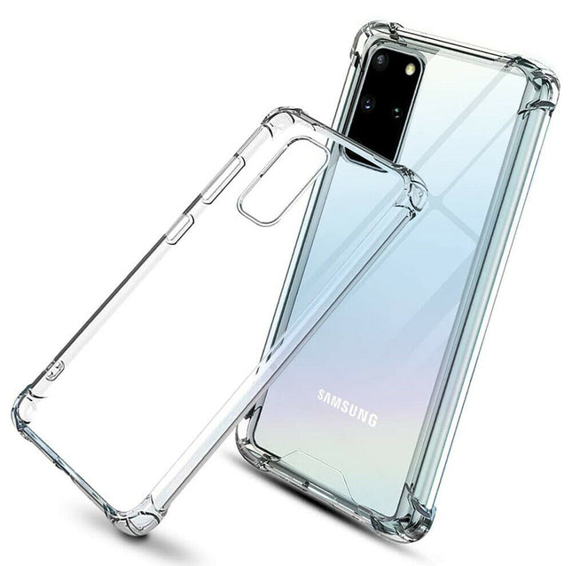 Samsung Galaxy S21 Plus hoesje achterkant doorzichtig transparant antishock backcover case