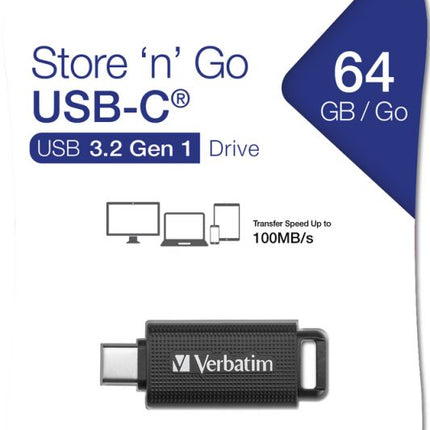 STORE 'N' GO USB-C 3.2 GEN 1 DRIVE 64GB
