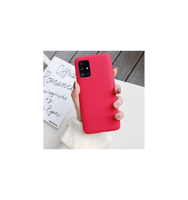 Samsung Galaxy A41 hoesje sillicone rood achterkant case cover back
