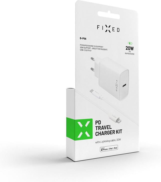 Fixed oplader 20w PD usb-c adapter+ lightning kabel 1m snellader