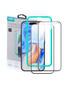 ESR iPhone 15 Plus Displayschutzfolie aus gehärtetem Glas mit Montagerahmen, 2er-Pack 