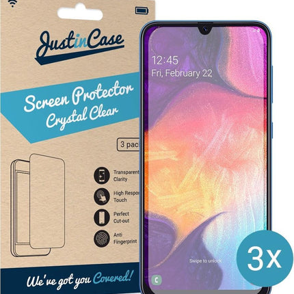 Just in Case Displayschutzfolie Samsung Galaxy A30s – Kristallklar – 3 Stück