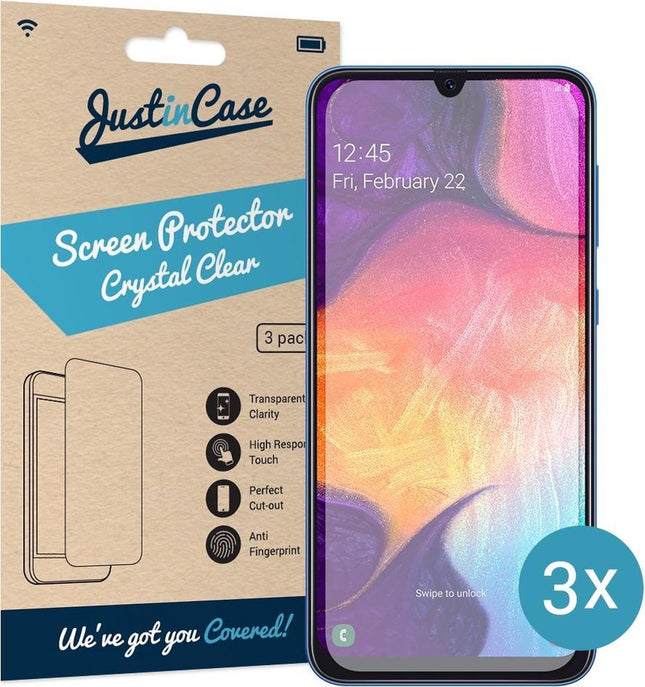 Just in Case Displayschutzfolie Samsung Galaxy A30s – Kristallklar – 3 Stück