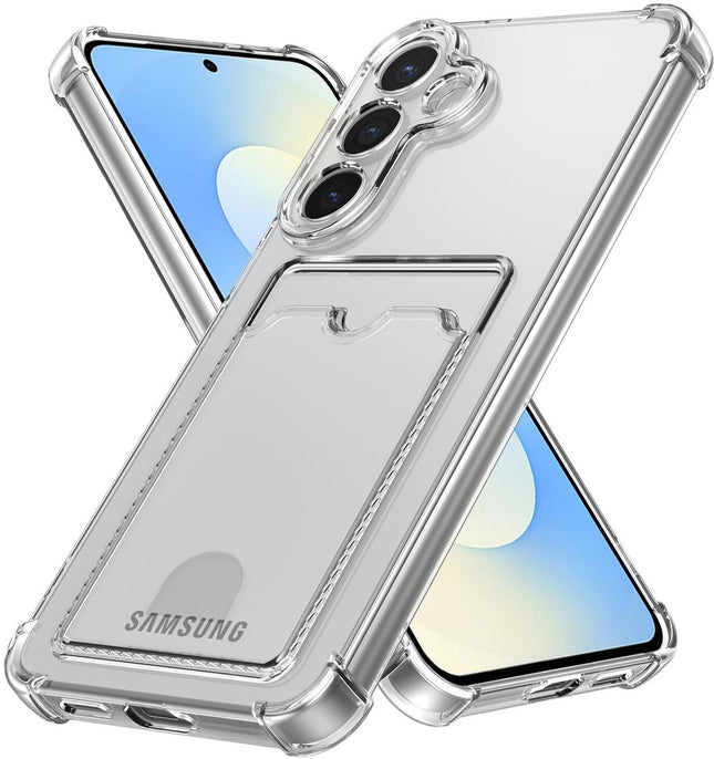 Samsung S25 FE 5G / S26 FE 5G  hoesje Anti Shock Transparant met pasjeshouder