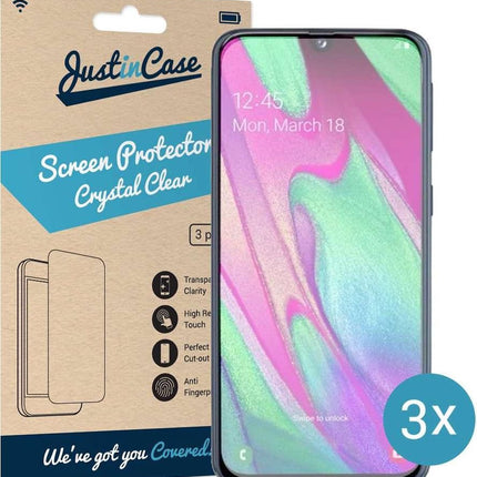 Just in Case Screen Protector Samsung Galaxy A40 - Crystal Clear - 3 stuks