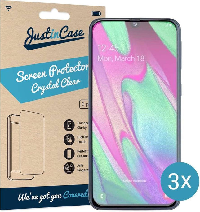 Just in Case Displayschutzfolie Samsung Galaxy A40 – Kristallklar – 3 Stück