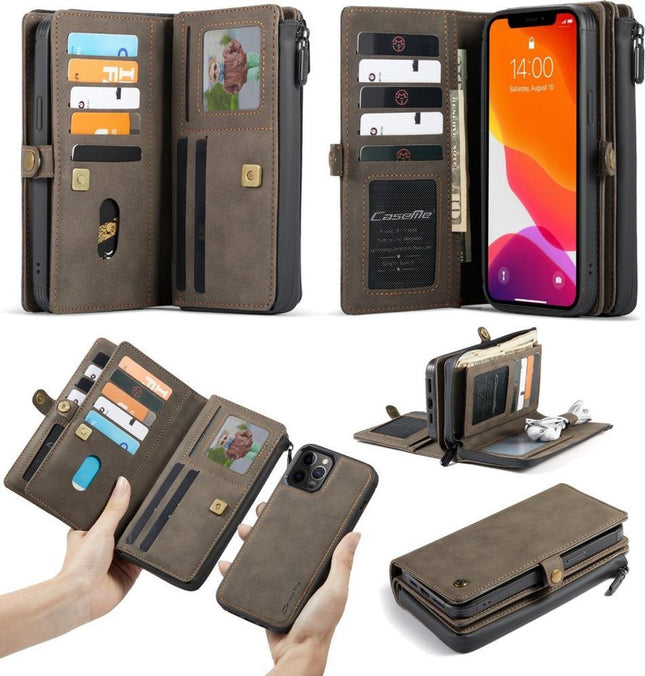 iPhone 13 Pro case Multiple Pockets Magnetic 2-in-1 Wallet case