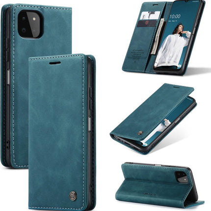 Samsung Galaxy A22 5G hoesje - Wallet Case - Blauw - Caseme