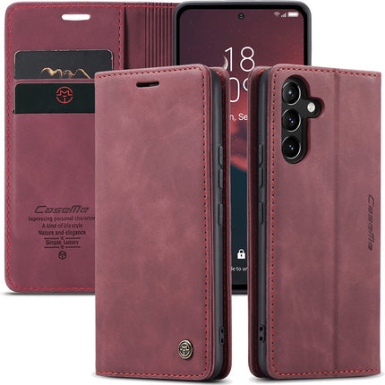 Hoesje geschikt voor Samsung Galaxy A54 - Retro Wallet Case - Rood