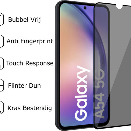 Samsung A54 Privacy Screenprotector - Privé glas