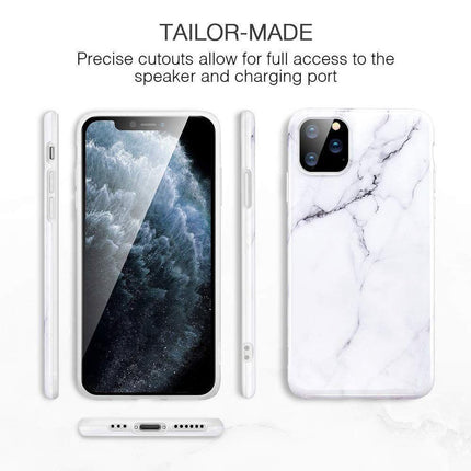 ESR Marble TPU marmer hoesje voor iPhone 11 Pro Max - wit