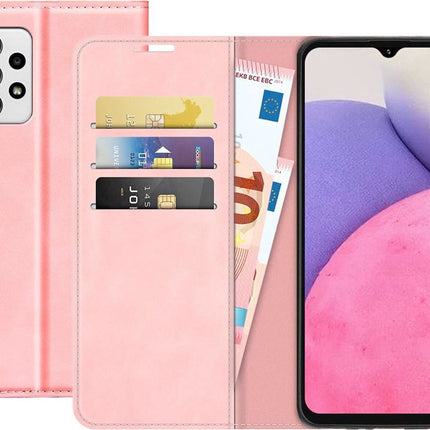 Just in Case Bookcase hoesje geschikt voor Samsung Galaxy A53 - Effen Roze - Kunstleer