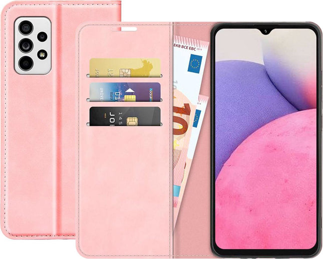 Just in Case Bookcase hoesje geschikt voor Samsung Galaxy A53 - Effen Roze - Kunstleer