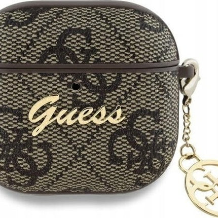 GUESS 4G Charm Collection Hoesje voor Apple AirPods 4 (GUA4G4GSMW) – Bruin