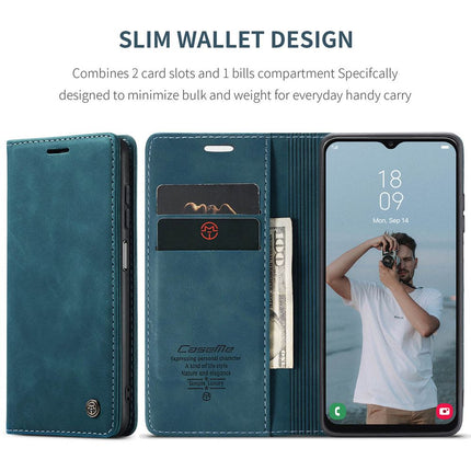 Samsung Galaxy A13 4G hoesje Retro Wallet Case - Blue