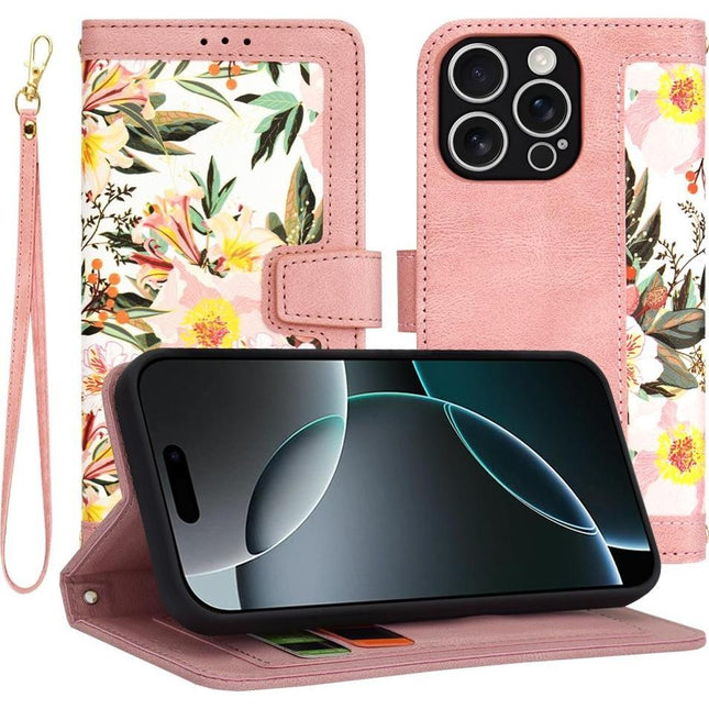 Techsuit FlipCraft Hoesje voor iPhone 16 Pro – Sweetheart Roze