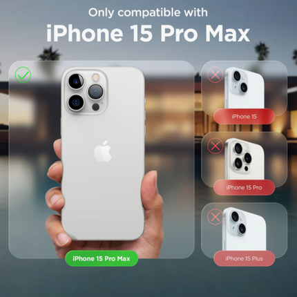 Beschermend telefoonhoesje Joyroom voor iPhone 15 Pro Max (transparent)