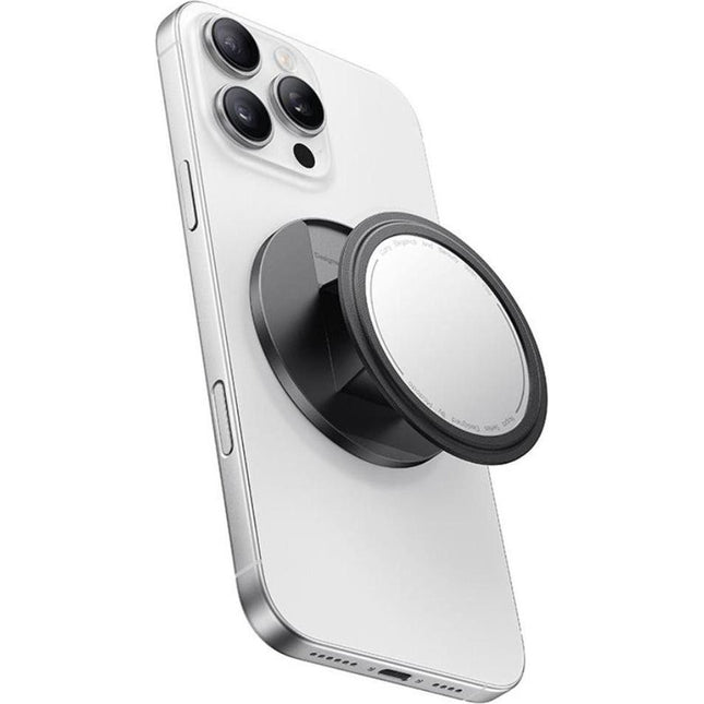 Mcdodo 2-in-1 Opvouwbare Magnetische Telefoonstandaard (MR-7912) – Ingebouwde Make-upspiegel, Leder – Zwart