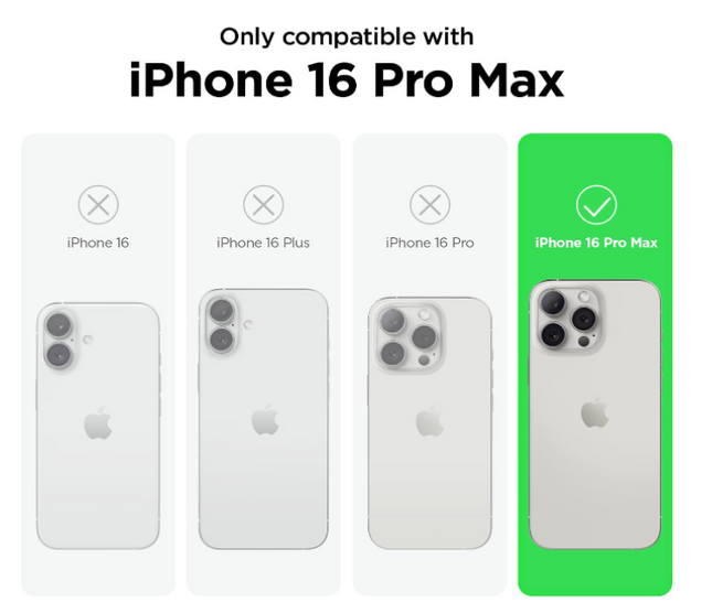 Hoesje voor iPhone 16 Pro Max Magnetic Magsafe Lens Protection Case Groen