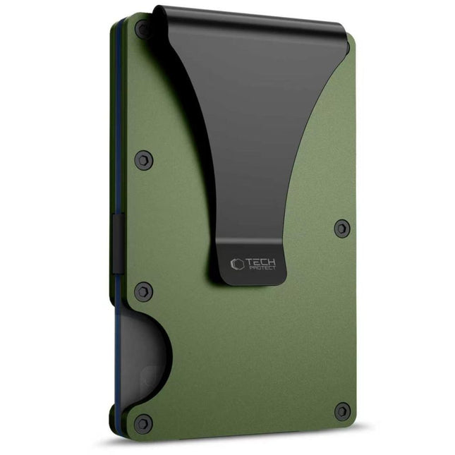 Metalen Kaarthouder Portemonnee – RFID-blokkerende Creditcardhouder MILITARY GREEN