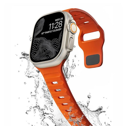 iConBand Apple Watch 8 / 9 / 10 / 11 / SE / ULTRA (44 / 45 / 46 / 49mm - Zwart Oranje