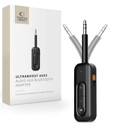 AUDIO ADAPTER AUX BLUETOOTH 6.0 BLACK