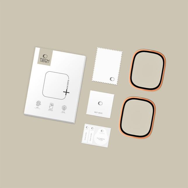 TECH-PROTECT GLASS RING 2-PACK APPLE WATCH ULTRA 1 / 2 / 3 (49 MM) COSMIC ORANGE