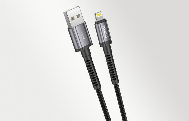 USB-Kabel für Lightning Foneng X83, 2,1 A, 1 m (schwarz)