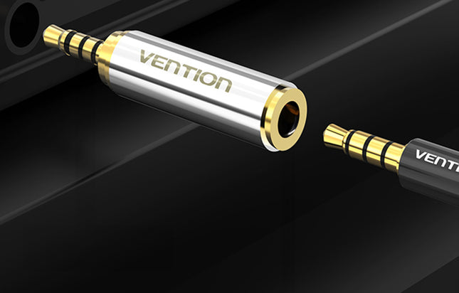 Audio-Adapter, Vention VAB-S02, 3,5 mm (Buchse) auf Mini-Klinke 2,5 mm (Stecker), (Gold)