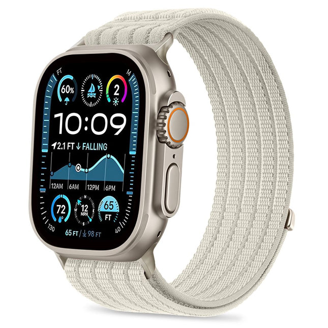 Tech-Protect Nylon Sport Apple Watch 8 / 9 / 10 / 11 / SE / Ultra (44 / 45 / 46 / 49 mm) bandje – Starlight