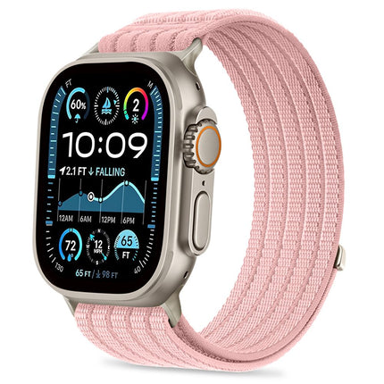 Tech-Protect Nylon Sport Apple Watch 8 / 9 / 10 / 11 / SE / Ultra (44 / 45 / 46 / 49 mm) bandje – Light Pink
