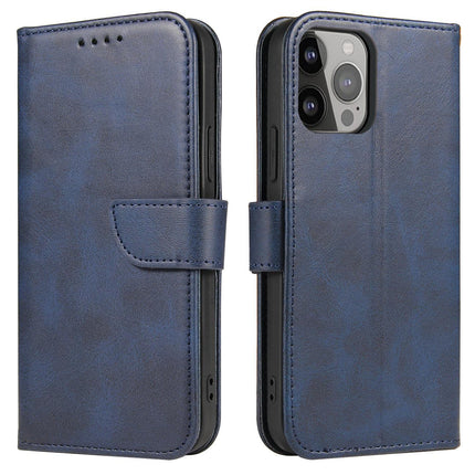 iPhone 15 Pro Hülle Book Case Wallet Case mit Platz für Karten Magnet Dunkelblau