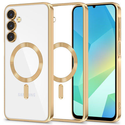 Samsung Galaxy A16 hoesje goud magsafe Silicone Case transparent