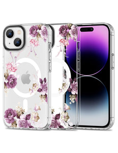 iPhone 15-Hülle mit Rückseite, florales Gänseblümchen
